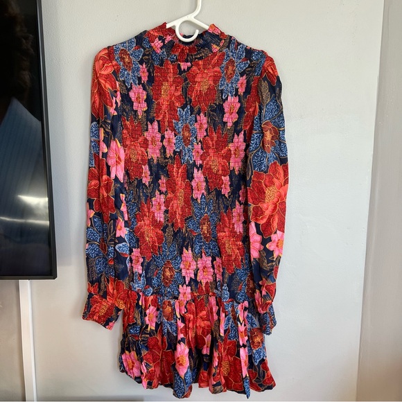 FARM RIO Mini Smocked Dress Garden Navy S - Picture 6 of 12